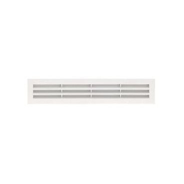 Grille de ventilation à visser ou à coller classique rectangulaire - hauteur 60mm - largeur 305mm couleur Blanc Nicoll | 1B512D