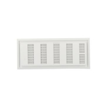 Grille de ventilation à sceller démontable et à fermeture rectangulaire - avec moustiquaire - hauteur 152mm - largeur 358mm couleur Blanc Nicoll | 1F211