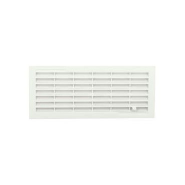 Grille de ventilation à visser ou à coller classique à fermeture rectangulaire - hauteur 108mm - largeur 254mm couleur Blanc Nicoll | 1FB111