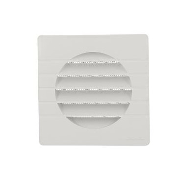 Grille de ventilation spécial façade pour tubes PVC diamètre Ø 110mm - hauteur 139mm - largeur 139mm couleur Blanc Nicoll | 1GETM11B