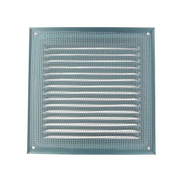 Grille de ventilation aluminium à visser carrée - persiennes avec moustiquaire - hauteur 200mm - largeur 200mm couleur Blanc Nicoll | 1LM2020B