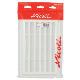 Grille de ventilation à sceller classique avec moustiquaire - hauteur 174mm - largeur 262mm couleur Blanc Nicoll | 1M162