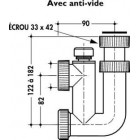 Image du produit : Siphon de lavabo PVC-C diamètre Ø 32mm Nicoll | 1YF31CB