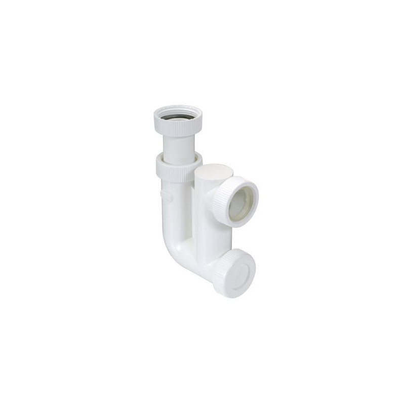 Siphon lavabo plastique réglable blanc - sortie D.32mm 
