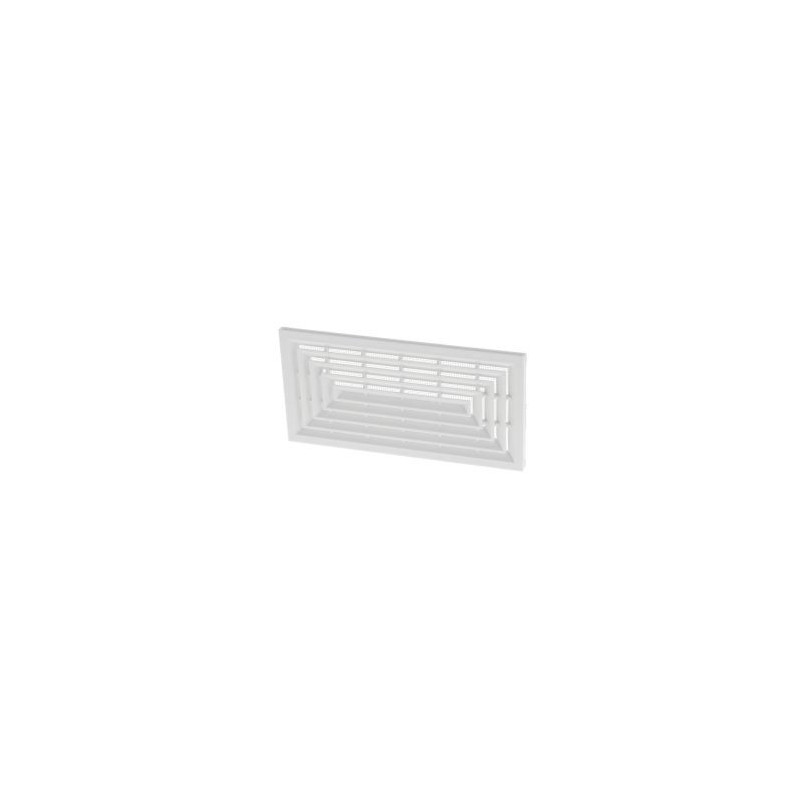 Grille de ventilation pour carrelage avec moustiquaire - hauteur 100mm - longueur 200mm couleur Blanc Nicoll | 2011