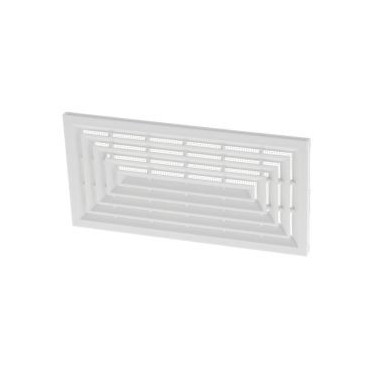 Grille de ventilation pour carrelage avec moustiquaire - hauteur 100mm - longueur 200mm couleur Blanc Nicoll | 2011