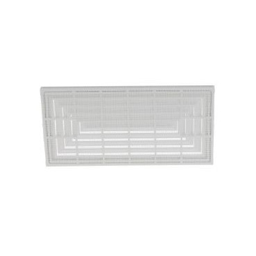 Grille de ventilation pour carrelage avec moustiquaire - hauteur 100mm - longueur 200mm couleur Blanc Nicoll | 2011