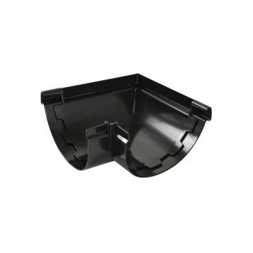 Angle extérieur de gouttière à coller - LG29 couleur Noir Nicoll | AEC29N