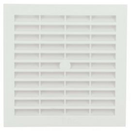 Grille de ventilation à visser ou à coller classique carrée - hauteur 154mm - largeur 154mm couleur Blanc Nicoll | B104