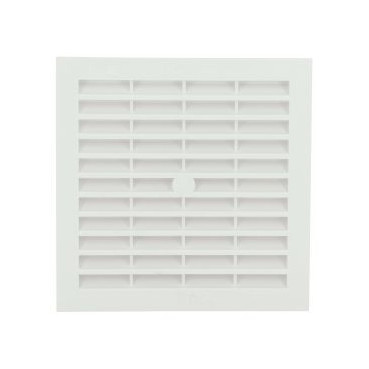 Grille de ventilation à visser ou à coller classique carrée - hauteur 154mm - largeur 154mm couleur Blanc Nicoll | B104