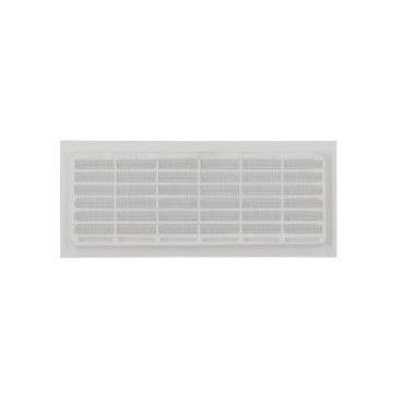 Grille de ventilation à visser ou à coller classique rectangulaire - hauteur 108mm - largeur 254mm couleur Blanc Nicoll | B111