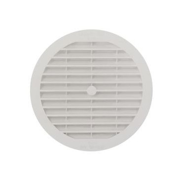 Grille de ventilation à visser ou à coller classique ronde diamètre Ø 150mm couleur Blanc Nicoll | B113