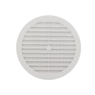 Grille de ventilation à visser ou à coller classique ronde diamètre Ø 150mm couleur Blanc Nicoll | B113