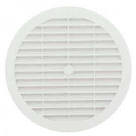 Grille de ventilation à visser ou à coller classique ronde diamètre Ø 175mm couleur Blanc Nicoll | B153