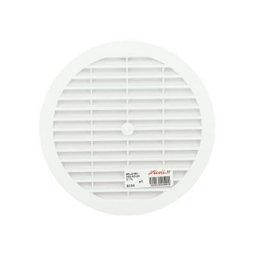 Grille de ventilation à visser ou à coller classique ronde diamètre Ø 175mm couleur Blanc Nicoll | B153