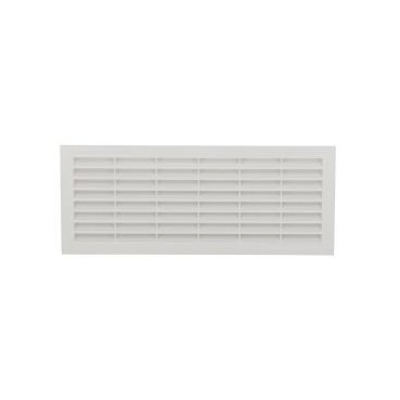 Grille de ventilation à visser ou à coller classique rectangulaire - hauteur 120mm - largeur 299mm couleur Blanc Nicoll | B161