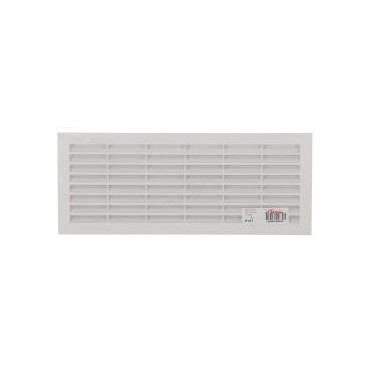 Grille de ventilation à visser ou à coller classique rectangulaire - hauteur 120mm - largeur 299mm couleur Blanc Nicoll | B161