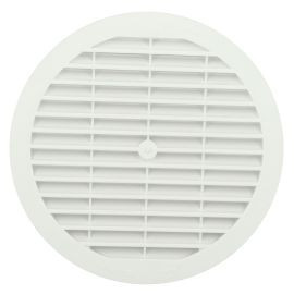 Grille de ventilation à visser ou à coller classique ronde diamètre Ø 175mm couleur Blanc Nicoll | B163