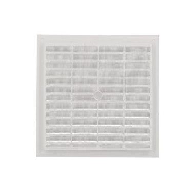 Grille de ventilation à visser ou à coller classique carrée - hauteur 179mm - largeur 179mm couleur Blanc Nicoll | B164