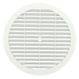 Grille de ventilation à visser ou à coller classique ronde diamètre Ø 198mm couleur Blanc Nicoll | B203