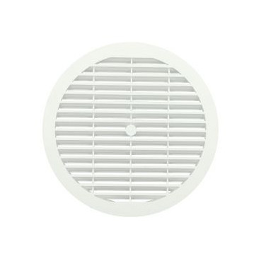 Grille de ventilation à visser ou à coller classique ronde diamètre Ø 198mm couleur Blanc Nicoll | B203