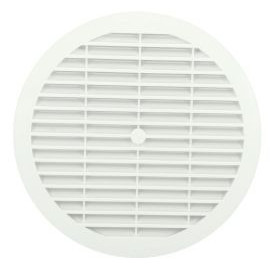 Grille de ventilation à visser ou à coller classique ronde diamètre Ø 198mm couleur Blanc Nicoll | B213