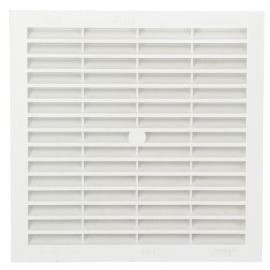 Grille de ventilation à visser ou à coller classique carrée - hauteur 201mm - largeur 201mm couleur Blanc Nicoll | B214