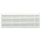 Image du produit : Grille de ventilation à visser ou à coller classique rectangulaire - hauteur 146mm - largeur 376mm couleur Blanc Nicoll | B261