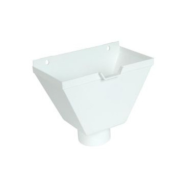 Boîte à eau trapèze de gouttière Ø 100 diamètre Ø 100mm couleur Blanc Nicoll | BAO100B-V83