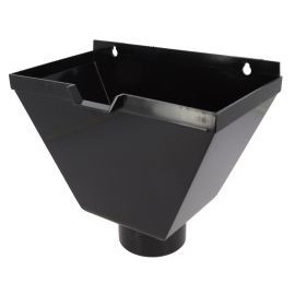 Boîte à eau trapèze de gouttière Ø 100 diamètre Ø 100mm couleur Noir Nicoll | BAO100N-V83