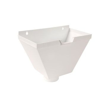 Boîte à eau trapèze de gouttière Ø 80 diamètre Ø 80mm couleur Blanc Nicoll | BAO80B-V83