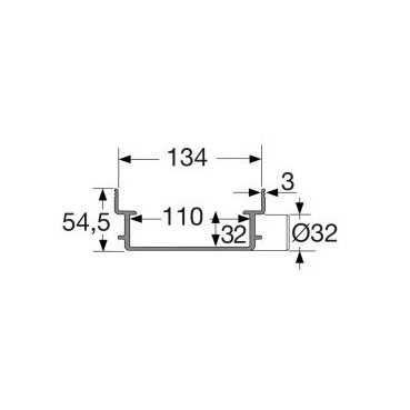 Caniveau bas - L100 int/130 ext Connecto couleur Gris clair Nicoll | CABL13