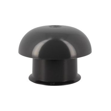 Chapeau de ventilation simple avec moustiquaire diamètre Ø 80mm x 138.5mm couleur Gris anthracite Nicoll | CC8M