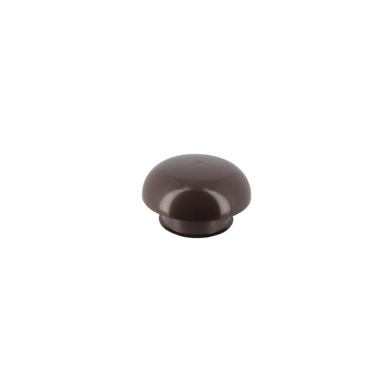 Chapeau de ventilation simple avec moustiquaire diamètre Ø 125mm x 204mm couleur Marron Nicoll | CCT12M