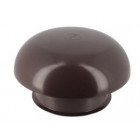 Image du produit : Chapeau de ventilation simple avec moustiquaire diamètre Ø 125mm x 204mm couleur Marron Nicoll | CCT12M