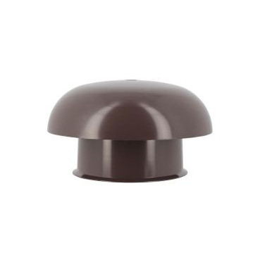 Chapeau de ventilation simple avec moustiquaire diamètre Ø 125mm x 204mm couleur Marron Nicoll | CCT12M