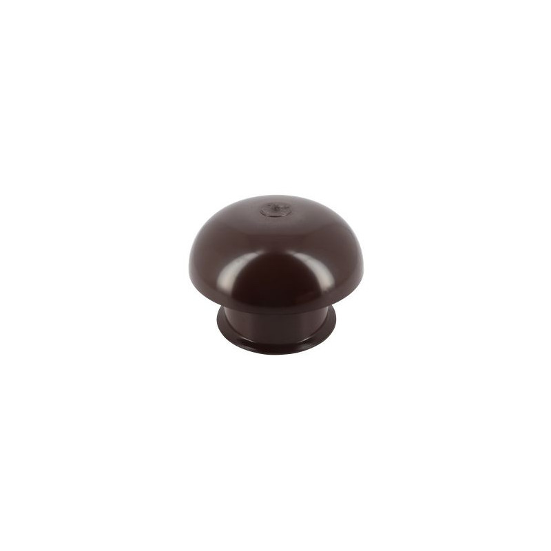 Chapeau de ventilation simple avec moustiquaire diamètre Ø 80mm x 138mm couleur Marron Nicoll | CCT8M