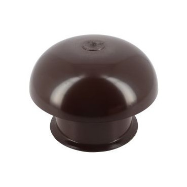 Chapeau de ventilation simple avec moustiquaire diamètre Ø 80mm x 138mm couleur Marron Nicoll | CCT8M