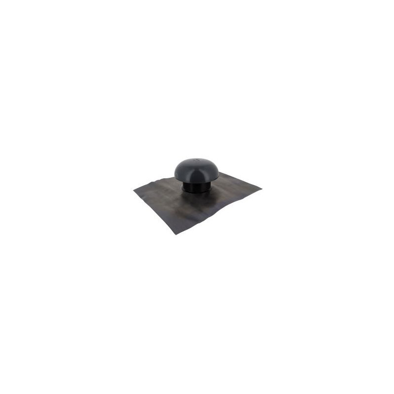 Chapeau de ventilation avec collerette d'étenchéité sans moustiquaire diamètre Ø 100mm - largeur 165mm - longueur 400mm couleur Gris anthracite Nicoll | CD10