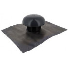 Image du produit : Chapeau de ventilation avec collerette d'étenchéité sans moustiquaire diamètre Ø 100mm - largeur 165mm - longueur 400mm couleur Gris anthracite Nicoll | CD10