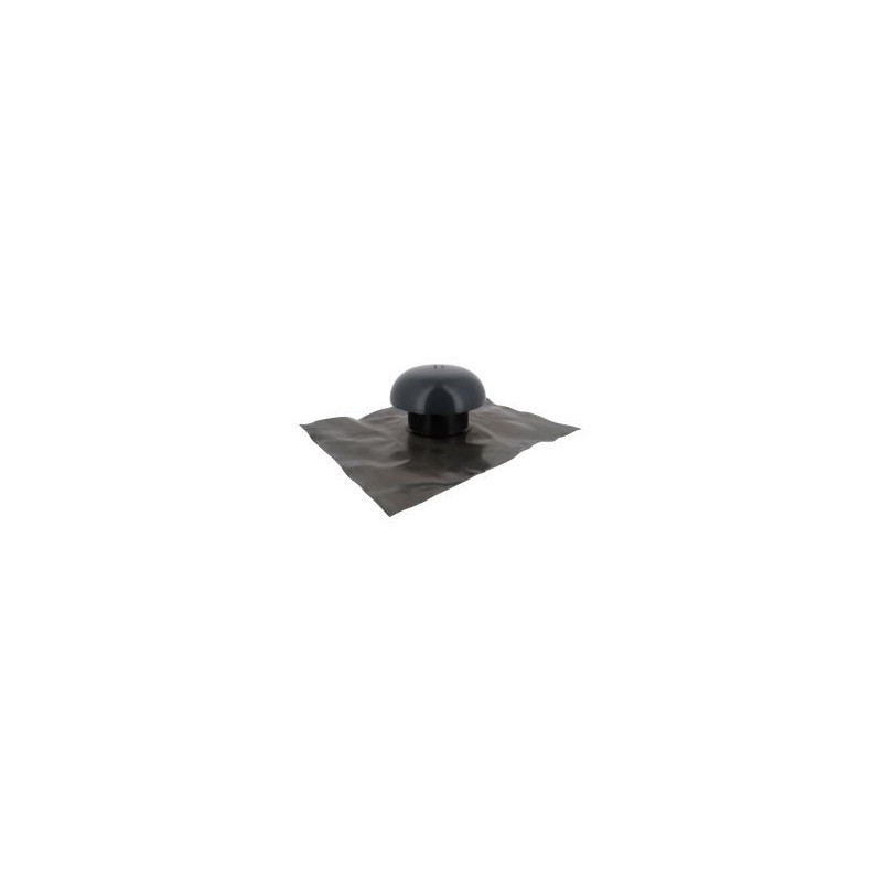 Chapeau de ventilation avec collerette d'étenchéité avec moustiquaire diamètre Ø 100mm - largeur 165mm - longueur 400mm couleur Gris anthracite Nicoll | CD10M