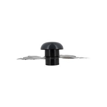 Chapeau de ventilation avec collerette d'étenchéité avec moustiquaire diamètre Ø 100mm - largeur 165mm - longueur 400mm couleur Gris anthracite Nicoll | CD10M