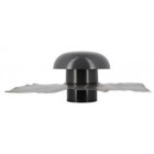 Image du produit : Chapeau de ventilation avec collerette d'étenchéité avec moustiquaire diamètre Ø 110mm - largeur 204mm - longueur 450mm couleur Gris anthracite Nicoll | CD11M