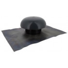 Image du produit : Chapeau de ventilation avec collerette d'étenchéité sans moustiquaire diamètre Ø 125mm - largeur 204mm - longueur 450mm couleur Gris anthracite Nicoll | CD12