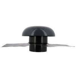 Chapeau de ventilation avec collerette d'étenchéité sans moustiquaire diamètre Ø 140mm - largeur 257mm - longueur 450mm couleur Gris anthracite Nicoll | CD14