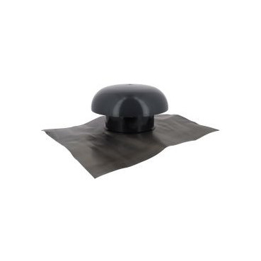 Chapeau de ventilation avec collerette d'étenchéité sans moustiquaire diamètre Ø 160mm - largeur 257mm - longueur 500mm couleur Gris anthracite Nicoll | CD16