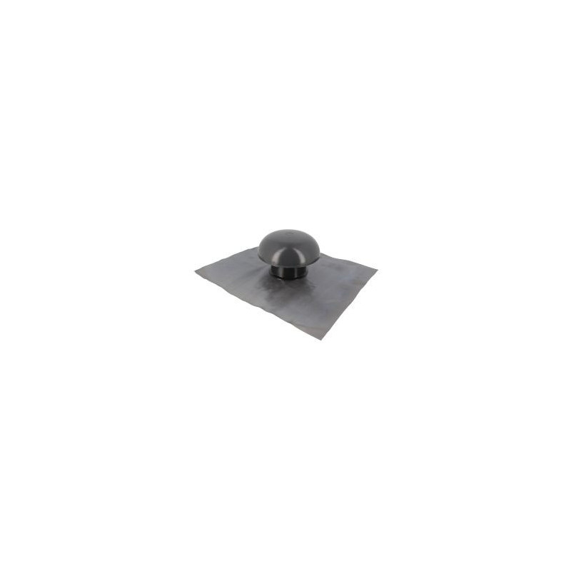 Chapeau de ventilation avec collerette d'étenchéité avec moustiquaire diamètre Ø 90mm - largeur 165mm - longueur 400mm couleur Gris anthracite Nicoll | CD9M