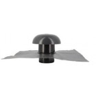 Image du produit : Chapeau de ventilation avec collerette d'étenchéité avec moustiquaire diamètre Ø 90mm - largeur 165mm - longueur 400mm couleur Gris anthracite Nicoll | CD9M