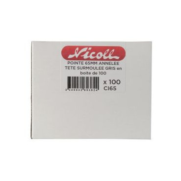 Boîte de 100 clous inox pour fixation bandeau couleur Gris Nicoll | CI65