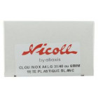 Image du produit : Boîte de 100 clous inox pour fixation bandeau couleur Blanc Nicoll | CI65B